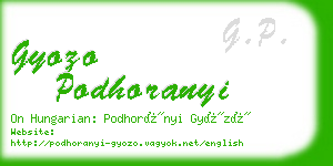 gyozo podhoranyi business card